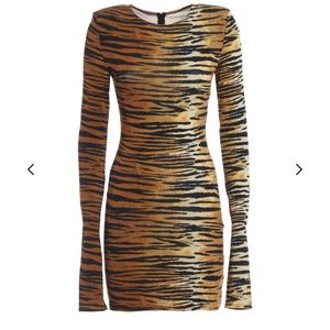 Alexandre Vauthier Tiger Print Bodycon Dress
